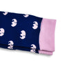 Colorful Elle Pink and Navy Blue Bamboo Socks with Elephant Design