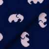 Colorful Elle Pink and Navy Blue Bamboo Socks with Elephant Design