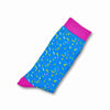 Colorful Elle White, Yellow, Light Blue and Pink Bamboo Socks with Confetti Design