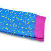 Colorful Elle White, Yellow, Light Blue and Pink Bamboo Socks with Confetti Design