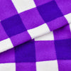 Colorful Regal White and Purple Bamboo Socks with Checker Design